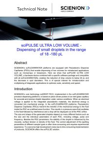 sciPULSE ULTRA LOW VOLUME - Technical Note